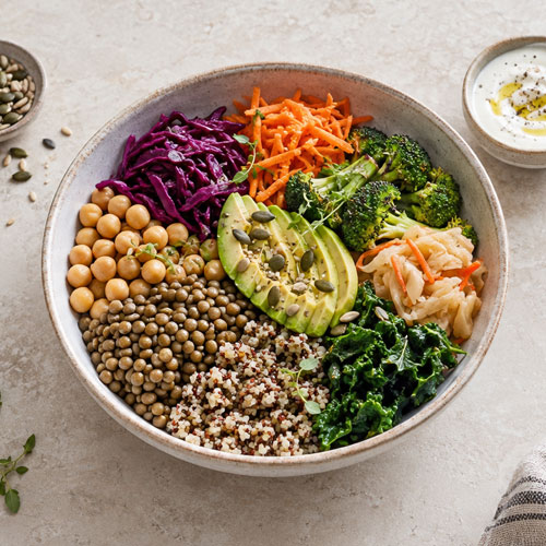 Fibre rich fresh bowl