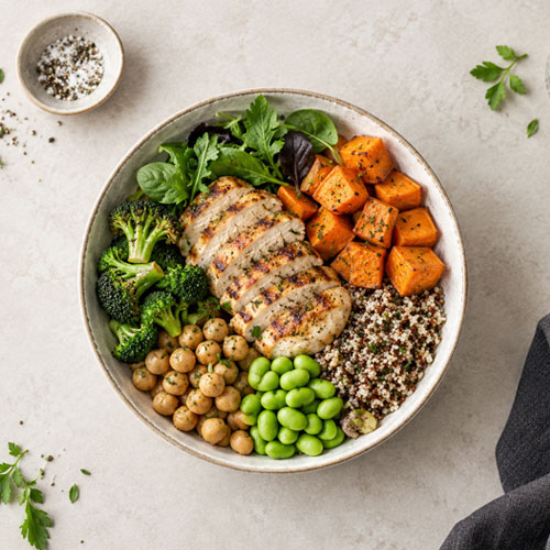 Protein forward grilled dish
